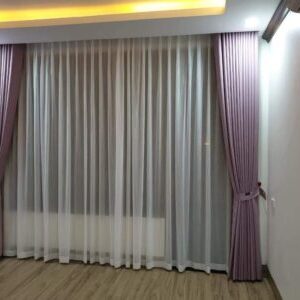 Rèm vải màu tím