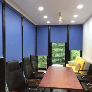 Rèm cuốn màu xanh đậm