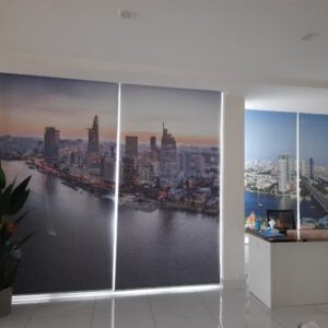 Rèm cuốn in tranh, logo, quảng cáo theo yêu cầu