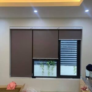 Mẫu rèm cuốn cao cấp diamond máng cầu vồng