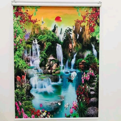 Mẫu rèm cuốn in tranh đẹp