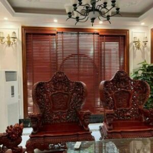 Rèm cửa gỗ tự nhiên phong cách sang trọng cổ điển