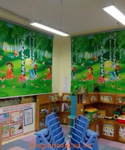 Rèm cửa sổ cuốn in tranh