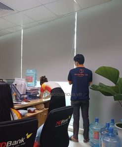 rèm cuốn kéo tay