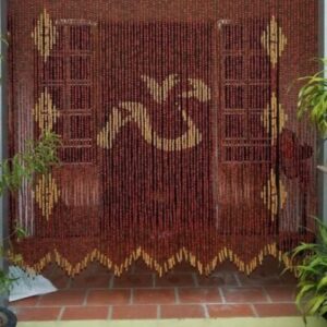 Rèm gỗ hạt tròn mộc mạc