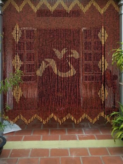 Rèm gỗ hạt tròn mộc mạc