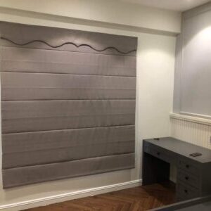 Rèm cửa roman chống nắng màu xám được ưa chuộng nhất