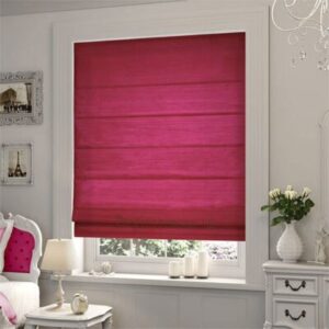 Rèm roman màu hồng ruby đẹp ấn tượng cho mọi lứa tuổi