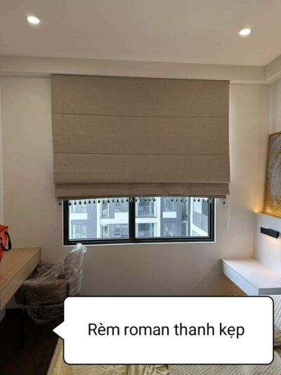 Rèm cửa roman chống nắng màu xám được ưa chuộng nhất